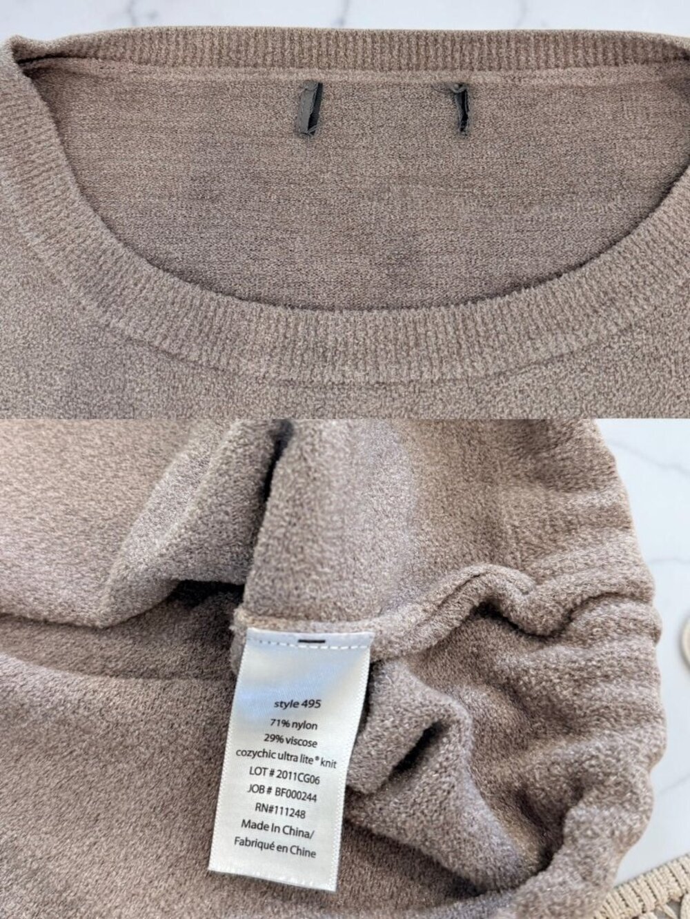 Barefoot Dreams CozyChic Ultra Lite Knit 2 Piece Set Sweatshirt & Joggers M/L? - Picture 8 of 14